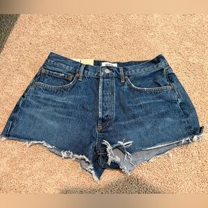 Agolde Parker Vintage Distressed cutoff Blue Jean Shorts 29